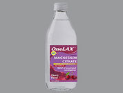 Onelax Magnesium Citrate: This is a Solution Oral imprinted with nothing on the front, nothing on the back.