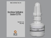 Bromfenac Sodium: This is a Drops imprinted with nothing on the front, nothing on the back.