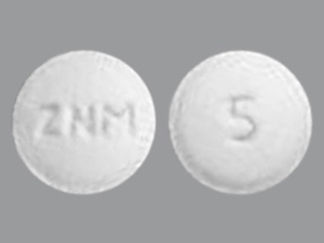 This is a Tablet imprinted with ZNM on the front, 5 on the back.