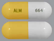 Sertraline Hcl: Esto es un Cápsula amarillo oblongo imprimido con ALM en la parte delantera, 664 en la parte posterior, y es fabricado por ALMATICA PHARMA.