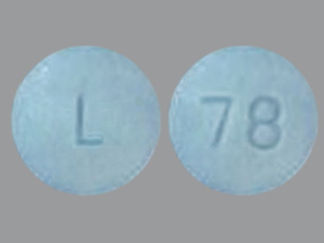 This is a Tablet imprinted with L on the front, 78 on the back.