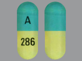 This is a Capsule imprinted with A on the front, 286 on the back.