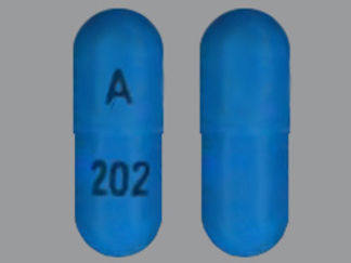 This is a Capsule imprinted with A on the front, 202 on the back.