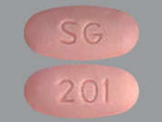 Fexofenadine Hcl: Esto es un Tableta rosado oval imprimido con SG en la parte delantera, 201 en la parte posterior, y es fabricado por CAMBER CONSUMER.