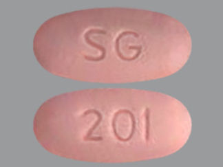 This is a Tablet imprinted with SG on the front, 201 on the back.