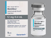 Hemlibra: This is a Vial imprinted with nothing on the front, nothing on the back.
