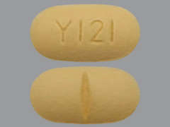 This is a Tablet imprinted with Y121 on the front, nothing on the back.