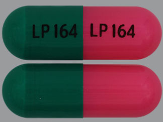 This is a Capsule imprinted with LP 164 on the front, LP 164 on the back.