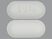 Naproxen: This is a Tablet imprinted with I14 on the front, nothing on the back.
