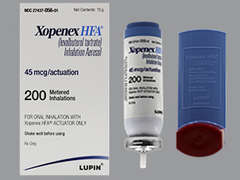 This is a white Hfa Aerosol With Adapter imprinted with nothing on the front, nothing on the back, and is manufactured by LUPIN PHARMACEU.