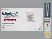 Simlandi(Cf) Autoinjector: Esto es un Auto-inyector Kit imprimido con nada en la parte delantera, nada en la parte posterior, y es fabricado por None.