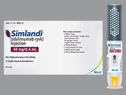 Simlandi(Cf) Autoinjector: Esto es un Auto-inyector Kit imprimido con nada en la parte delantera, nada en la parte posterior, y es fabricado por None.