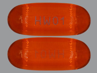 This is a Capsule imprinted with HW01 on the front, nothing on the back.