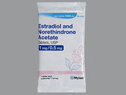 Estradiol-Norethindrone Acetat: Esto es un Tableta imprimido con 263 en la parte delantera, nada en la parte posterior, y es fabricado por None.