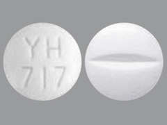 This is a white round Tablet imprinted with YH  717 on the front, nothing on the back, and is manufactured by EPIC PHARMA LLC.