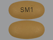 Saxagliptin-Metformin Er: This is a Tablet Er Multiphase 24 Hr imprinted with SM1 on the front, nothing on the back.