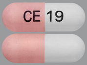 Ursodiol: This is a Capsule imprinted with CE on the front, 19 on the back.