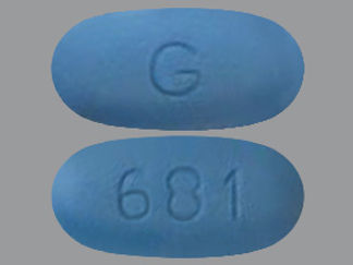 This is a Tablet imprinted with G on the front, 681 on the back.