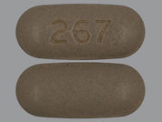 Westab Plus: This is a Tablet imprinted with 267 on the front, nothing on the back.