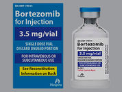 Bortezomib: This is a Vial imprinted with nothing on the front, nothing on the back.