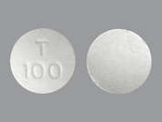 Thiamine Hcl: Esto es un Tableta blanco redondo imprimido con T  100 en la parte delantera, nada en la parte posterior, y es fabricado por MARLEX PHARM..