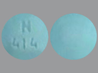 This is a Tablet imprinted with N  414 on the front, nothing on the back.
