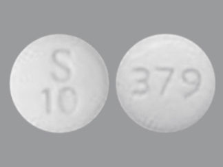 This is a Tablet imprinted with 379 on the front, S 10 on the back.