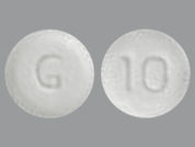 Loratadine: This is a Tablet imprinted with G on the front, 10 on the back.