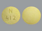 Bisoprolol-Hydrochlorothiazide: This is a Tablet imprinted with N  412 on the front, nothing on the back.
