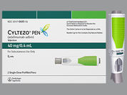 Cyltezo(Cf) Pen: This is a Pen Injector Kit imprinted with nothing on the front, nothing on the back.