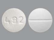 Diltiazem Hcl: This is a white round Tablet imprinted with 482 on the front, nothing on the back, and is manufactured by SCIEGEN PHARMAC.