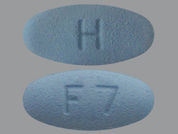 Fesoterodine Fumarate Er: This is a Tablet Er 24 Hr imprinted with H on the front, F7 on the back.