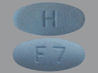 This is a Tablet Er 24 Hr imprinted with H on the front, F7 on the back.