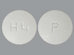 This is a white round Tablet imprinted with H4 on the front, P on the back, and is manufactured by XLCARE PHARMACE.