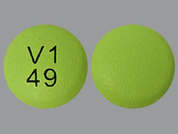 Bupropion Sr: This is a Tablet Sustained-release 12 Hr imprinted with V1  49 on the front, nothing on the back.
