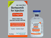 Bortezomib: This is a Vial imprinted with nothing on the front, nothing on the back.