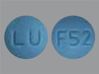 This is a Tablet imprinted with F52 on the front, LU on the back.