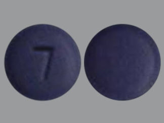 This is a Tablet imprinted with 7 on the front, nothing on the back.