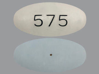 This is a Tablet Er 24 Hr imprinted with 575 on the front, nothing on the back.