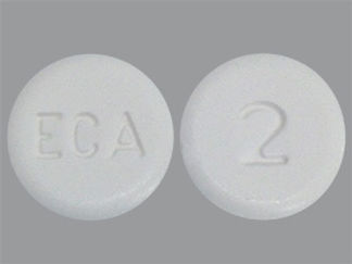 This is a Tablet imprinted with ECA on the front, 2 on the back.