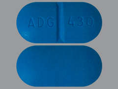 This is a blue oblong Tablet imprinted with ADG 430 on the front, nothing on the back, and is manufactured by FORTE BIO-PHARM.