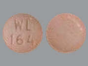 Fluoride: This is a peach round Tablet Chewable imprinted with WL  164 on the front, nothing on the back, and is manufactured by WINDER LABORATO.