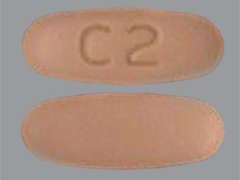 Esto es un Tableta LP rosado oval imprimido con C2 en la parte delantera, nada en la parte posterior, y es fabricado por ADVAGEN PHARMA.