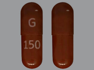 This is a Capsule Er 24 Hr imprinted with G on the front, 150 on the back.