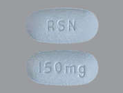Risedronate Sodium: This is a Tablet imprinted with RSN on the front, 150 mg on the back.