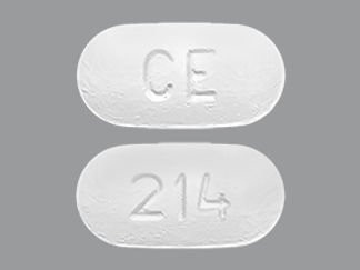 This is a Tablet imprinted with CE on the front, 214 on the back.