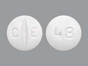 Diltiazem Hcl: This is a white round Tablet imprinted with C E on the front, 48 on the back, and is manufactured by CHARTWELL RX LL.