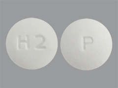 This is a white round Tablet imprinted with H2 on the front, P on the back, and is manufactured by XLCARE PHARMACE.