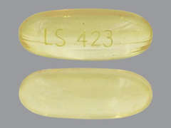 Esto es un Cápsula transparent oblongo imprimido con LS 423 en la parte delantera, nada en la parte posterior, y es fabricado por LIFESTAR PHARMA.