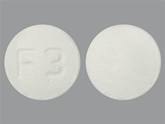 This is a Tablet imprinted with F3 on the front, nothing on the back.